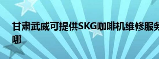 甘肃武威可提供SKG咖啡机维修服务地址在哪