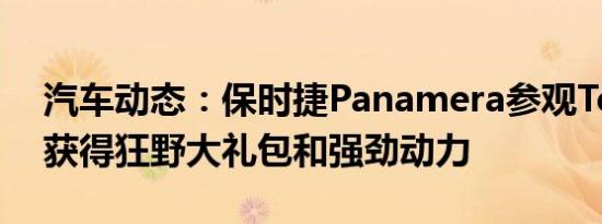 汽车动态：保时捷Panamera参观TechArt 获得狂野大礼包和强劲动力