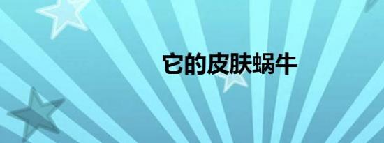 它的皮肤蜗牛