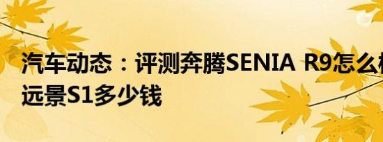 汽车动态：评测奔腾SENIA R9怎么样及吉利远景S1多少钱