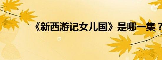 《新西游记女儿国》是哪一集？