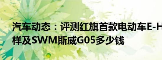 汽车动态：评测红旗首款电动车E-HS3怎么样及SWM斯威G05多少钱