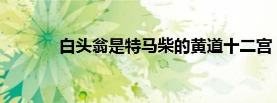 白头翁是特马柴的黄道十二宫
