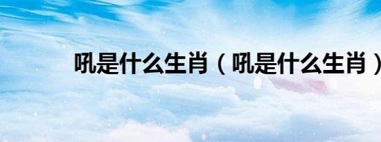 吼是什么生肖（吼是什么生肖）