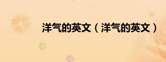 洋气的英文（洋气的英文）