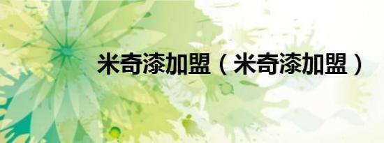 米奇漆加盟（米奇漆加盟）