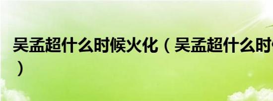 吴孟超什么时候火化（吴孟超什么时候去的世）