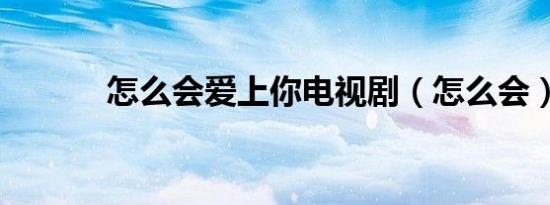 怎么会爱上你电视剧（怎么会）