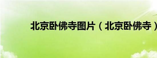 北京卧佛寺图片（北京卧佛寺）