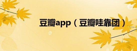 豆瓣app（豆瓣哇靠团）