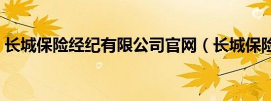 长城保险经纪有限公司官网（长城保险经纪）