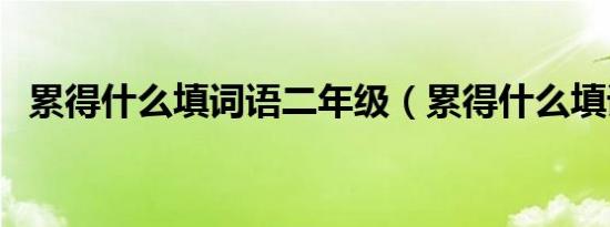 累得什么填词语二年级（累得什么填词语）