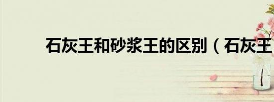 石灰王和砂浆王的区别（石灰王）