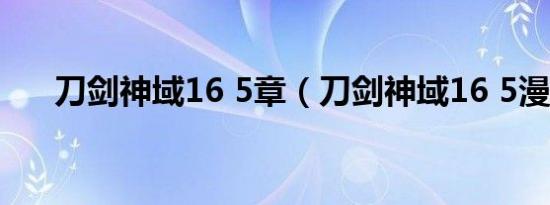 刀剑神域16 5章（刀剑神域16 5漫画）