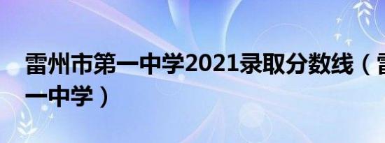 雷州市第一中学2021录取分数线（雷州市第一中学）