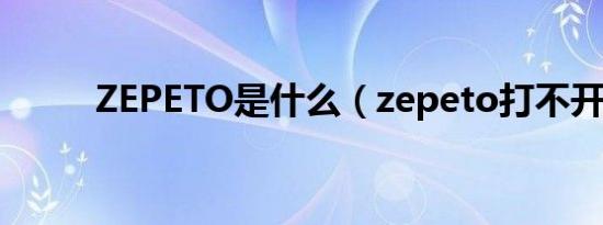 ZEPETO是什么（zepeto打不开）
