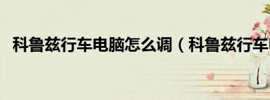 科鲁兹行车电脑怎么调（科鲁兹行车电脑）