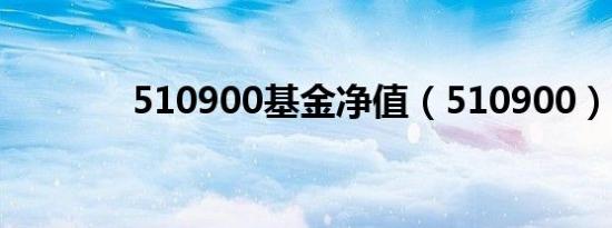 510900基金净值（510900）