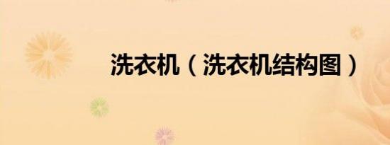 洗衣机（洗衣机结构图）