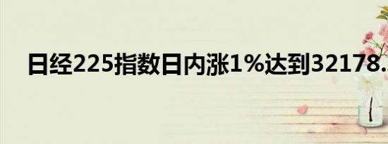 日经225指数日内涨1%达到32178.20点