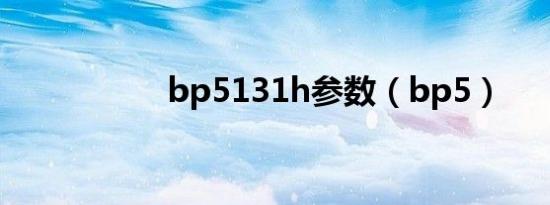 bp5131h参数（bp5）