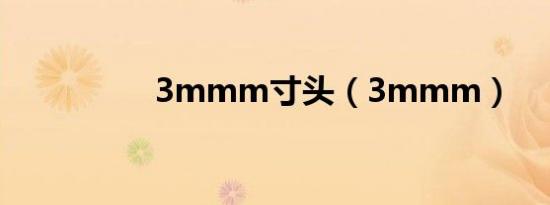 3mmm寸头（3mmm）