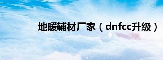 地暖辅材厂家（dnfcc升级）