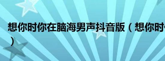 想你时你在脑海男声抖音版（想你时你在脑海）