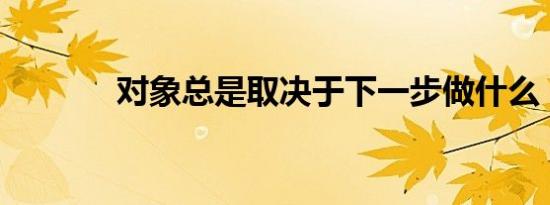 对象总是取决于下一步做什么