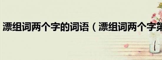 漂组词两个字的词语（漂组词两个字第四声）