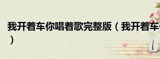 我开着车你唱着歌完整版（我开着车你唱着歌）