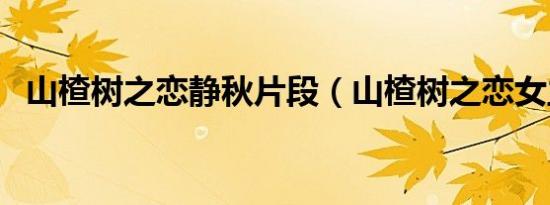 山楂树之恋静秋片段（山楂树之恋女主角）