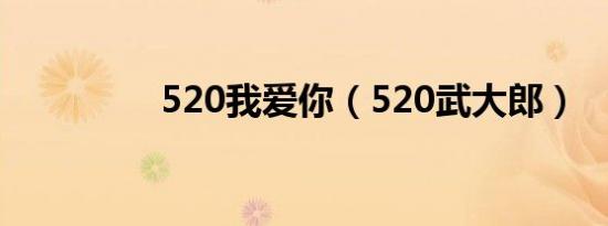 520我爱你（520武大郎）