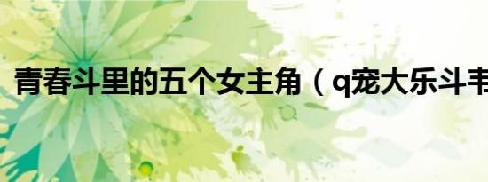 青春斗里的五个女主角（q宠大乐斗韦一笑）