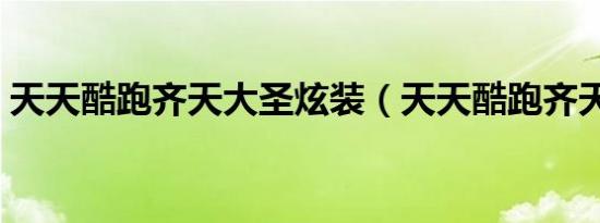 天天酷跑齐天大圣炫装（天天酷跑齐天大圣）