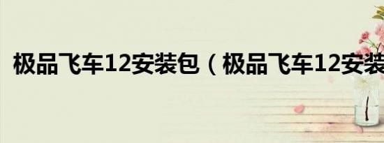 极品飞车12安装包（极品飞车12安装教程）