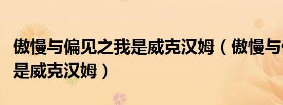 傲慢与偏见之我是威克汉姆（傲慢与偏见之我是威克汉姆）