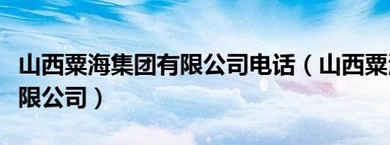 山西粟海集团有限公司电话（山西粟海集团有限公司）