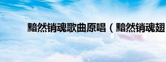 黯然销魂歌曲原唱（黯然销魂翅）