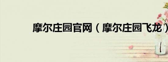 摩尔庄园官网（摩尔庄园飞龙）