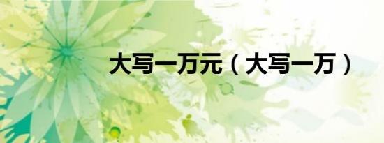 大写一万元（大写一万）