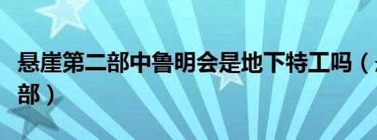 悬崖第二部中鲁明会是地下特工吗（悬崖第二部）