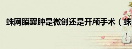 蛛网膜囊肿是微创还是开颅手术（蛛网龟）