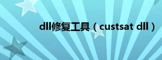 dll修复工具（custsat dll）