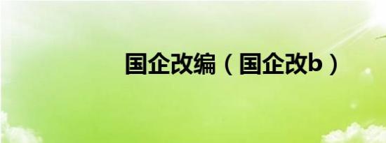 国企改编（国企改b）
