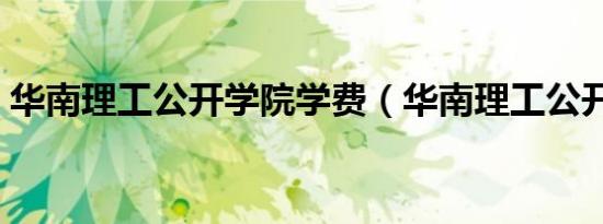华南理工公开学院学费（华南理工公开学院）