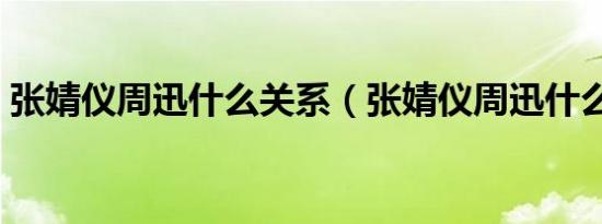 张婧仪周迅什么关系（张婧仪周迅什么关系）