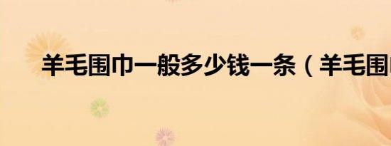 羊毛围巾一般多少钱一条（羊毛围巾）