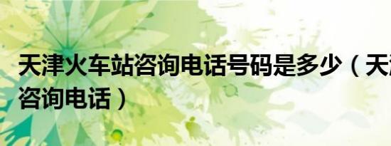 天津火车站咨询电话号码是多少（天津火车站咨询电话）