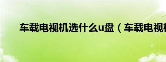 车载电视机选什么u盘（车载电视机）